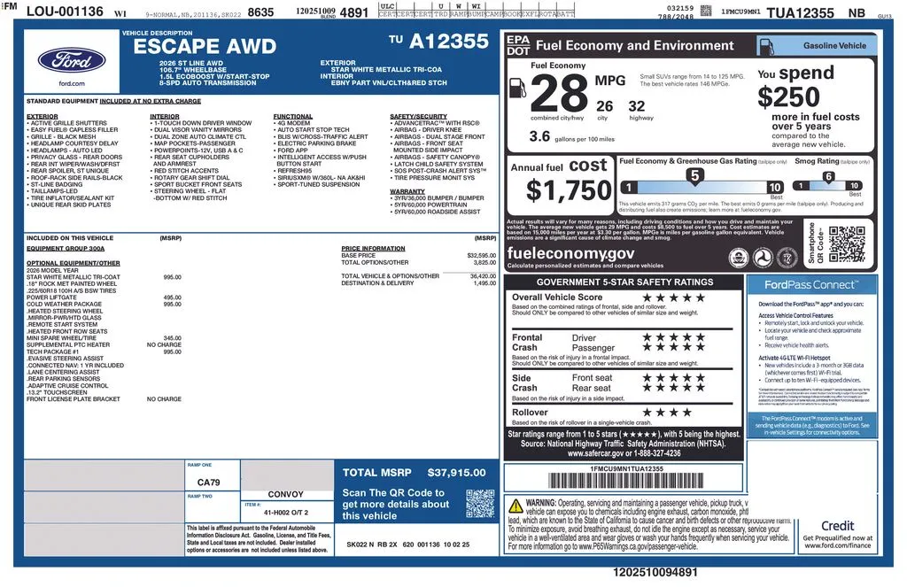 2026 Ford Escape ST-Line - Photo 2