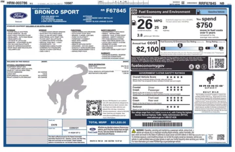 Photos of 2024 Ford Bronco Sport Big Bend for sale in Hortonville, WI at Gregg Young Hortonville Ford