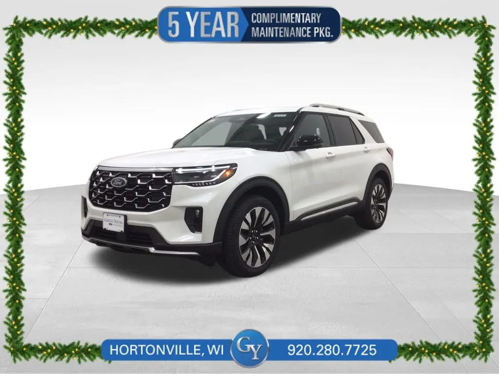 White 2026 Ford Explorer Platinum for sale in Hortonville, WI
