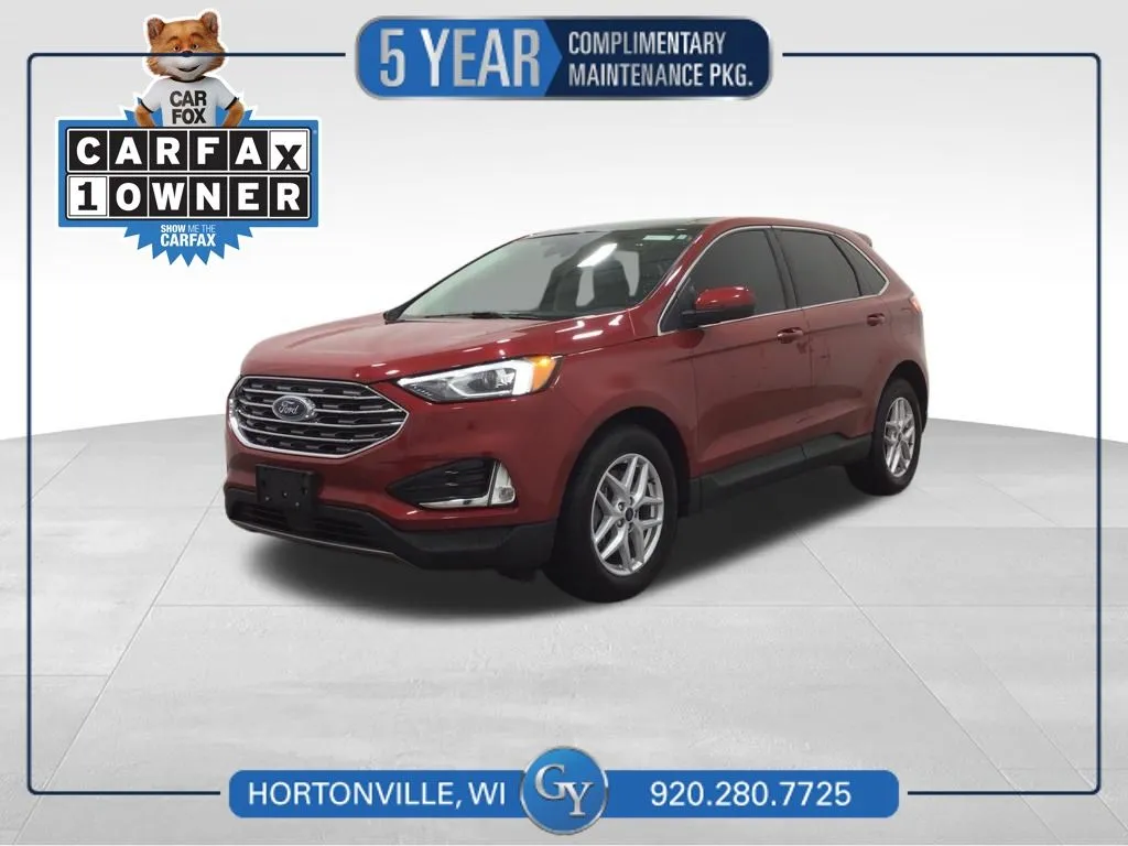Red 2021 Ford Edge SEL for sale in Hortonville, WI