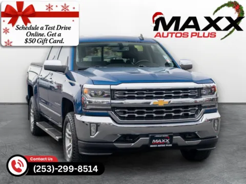 Blue 2016 Chevrolet Silverado 1500 LTZ for sale in Puyallup, WA