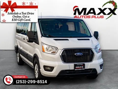 White 2021 Ford Transit Passenger Wagon XLT for sale in Puyallup, WA