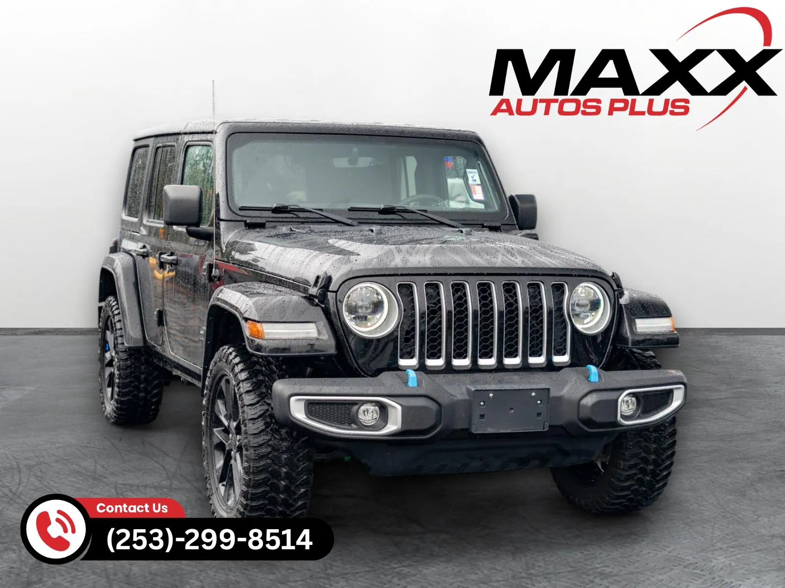 Black 2023 Jeep Wrangler 4xe Sahara for sale in Puyallup, WA