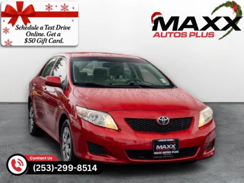 Red 2009 Toyota Corolla LE Sedan 4D for sale in Puyallup, WA