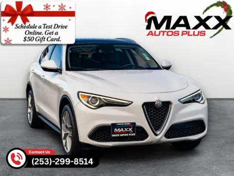 White 2018 Alfa Romeo Stelvio Sport Utility 4D for sale in Puyallup, WA