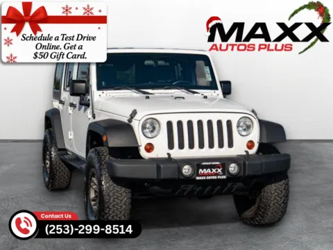 White 2012 Jeep Wrangler Unlimited Sport SUV 4D for sale in Puyallup, WA