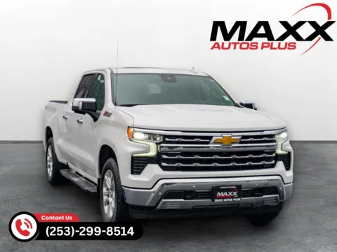 White 2022 Chevrolet Silverado 1500 LTZ for sale in Puyallup, WA