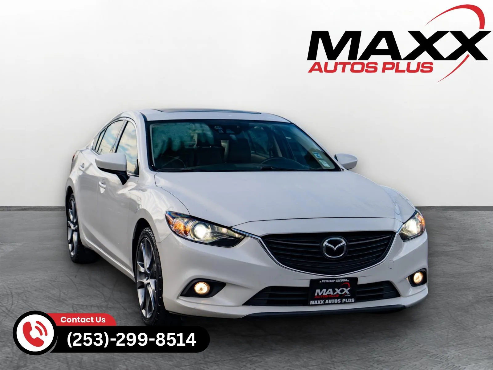 White 2015 Mazda Mazda6 i Grand Touring for sale in Puyallup, WA