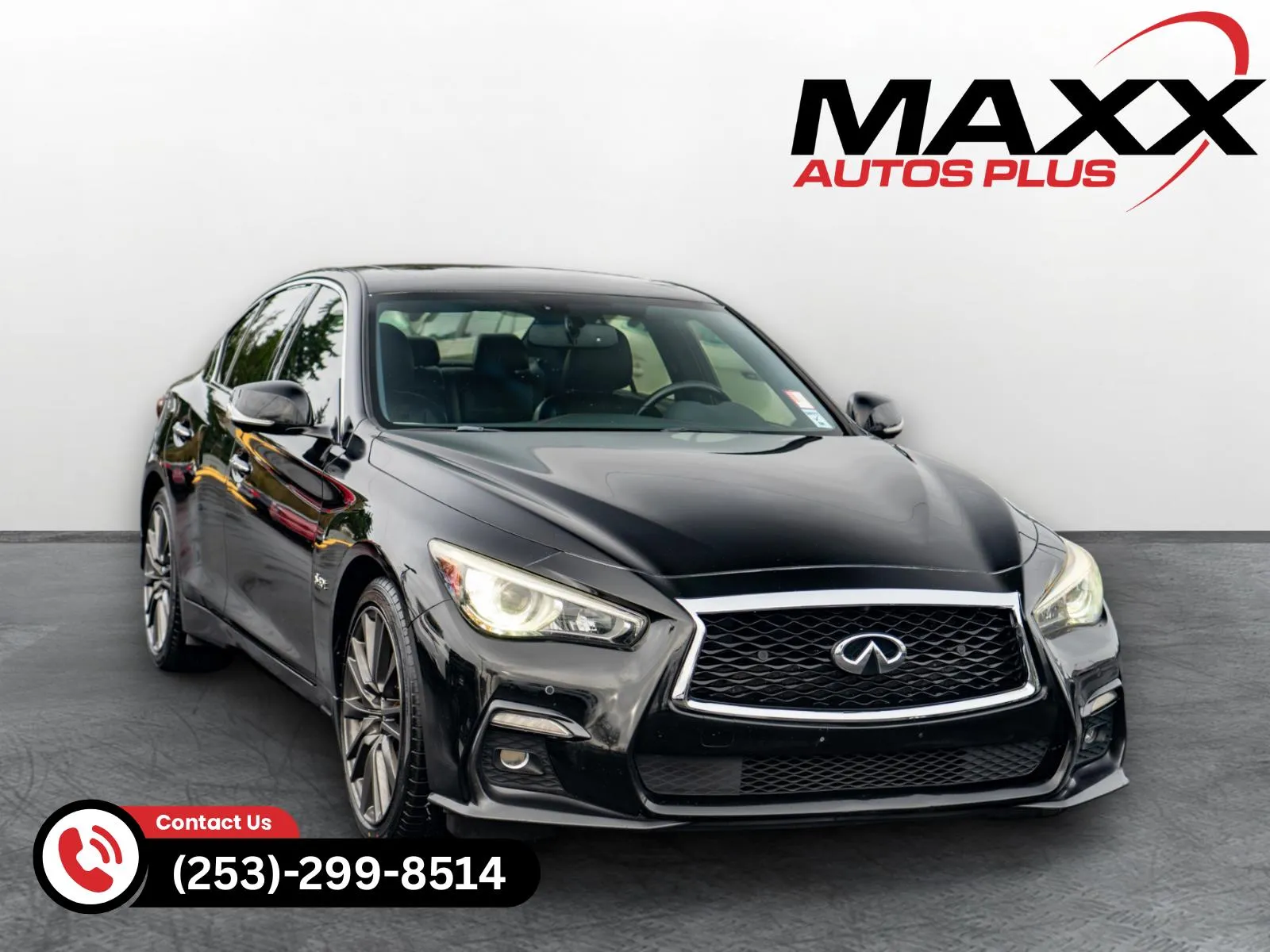 Black 2018 INFINITI Q50 RED SPORT 400 for sale in Puyallup, WA