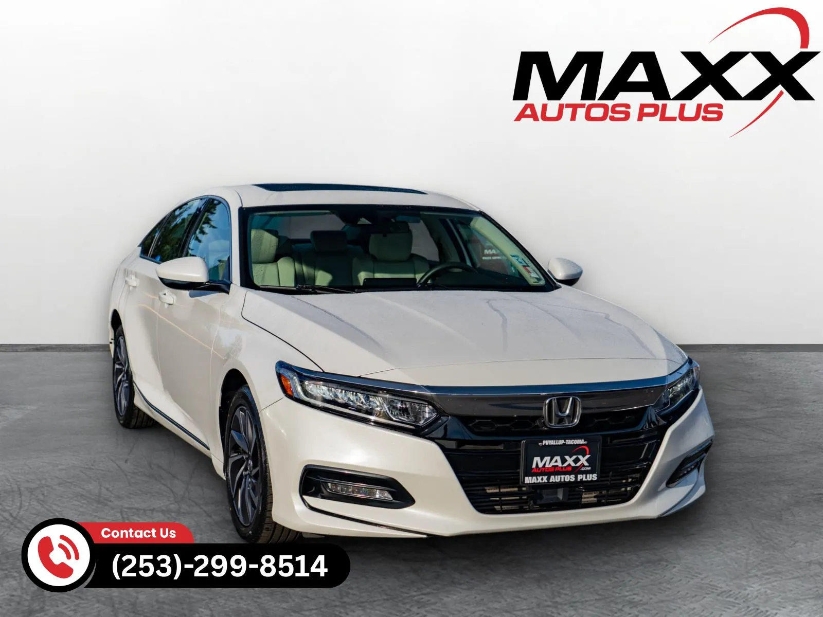 White 2019 Honda Accord Sedan EX 1.5T for sale in Puyallup, WA