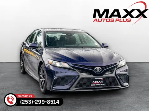 Blue 2021 Toyota Camry SE for sale in Puyallup, WA