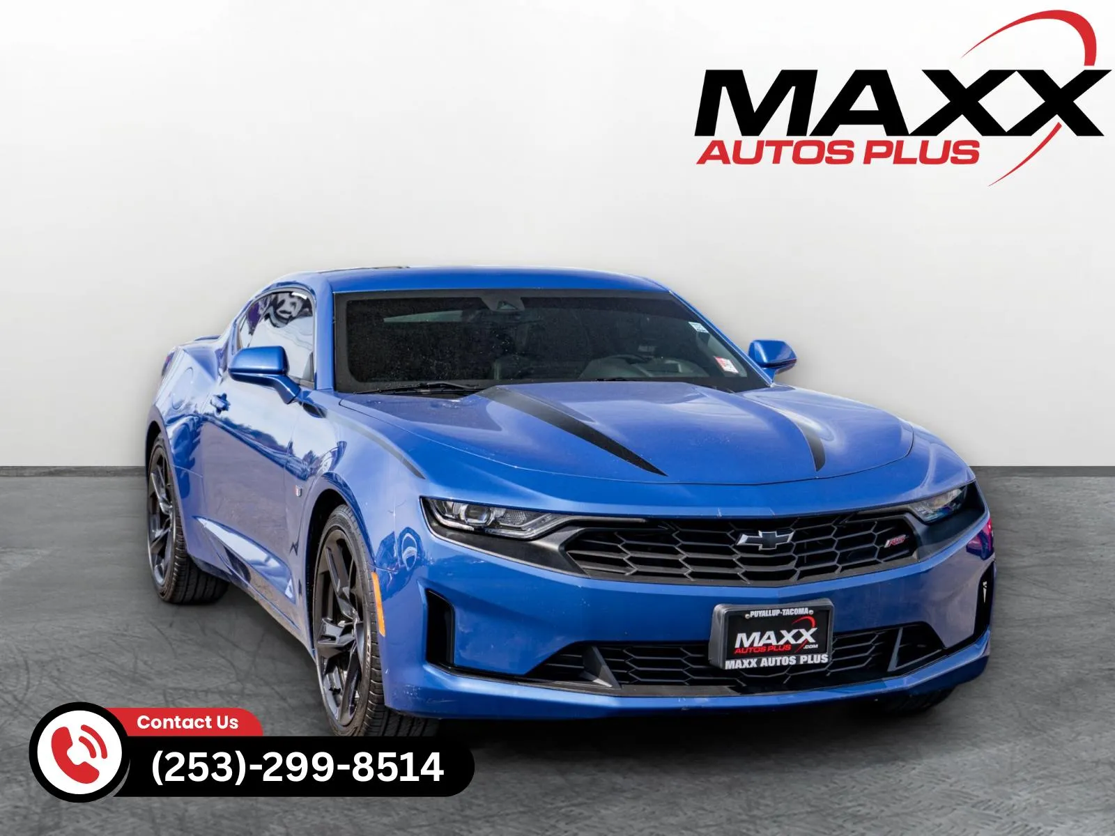 Blue 2019 Chevrolet Camaro 3LT for sale in Puyallup, WA
