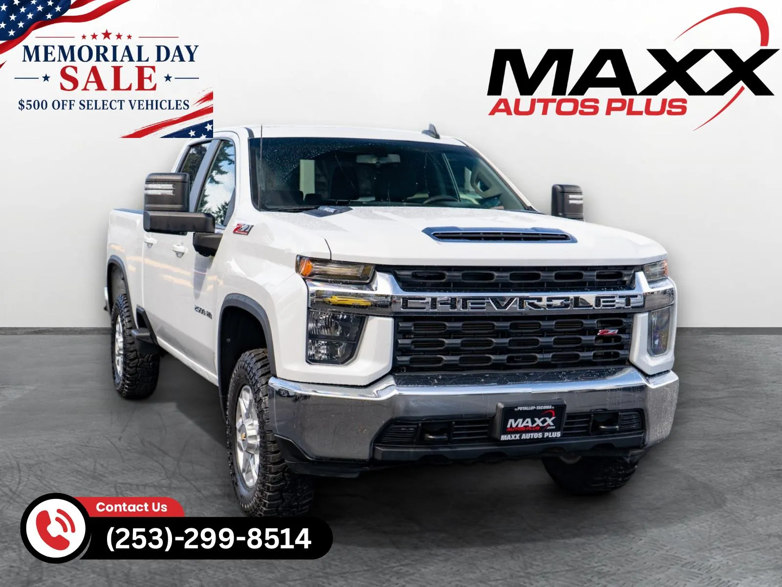 White 2021 Chevrolet Silverado 2500HD LT for sale in Puyallup, WA