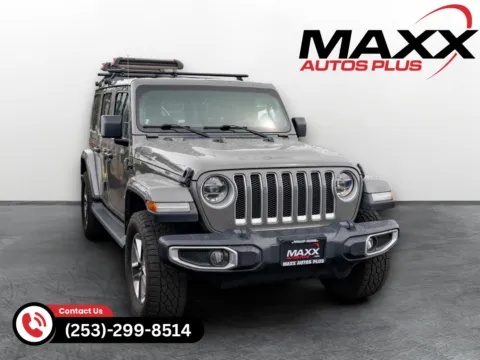Gray 2020 Jeep Wrangler Unlimited Sahara for sale in Puyallup, WA