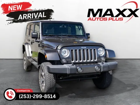 Gray 2018 Jeep Wrangler JK Unlimited Sahara for sale in Puyallup, WA