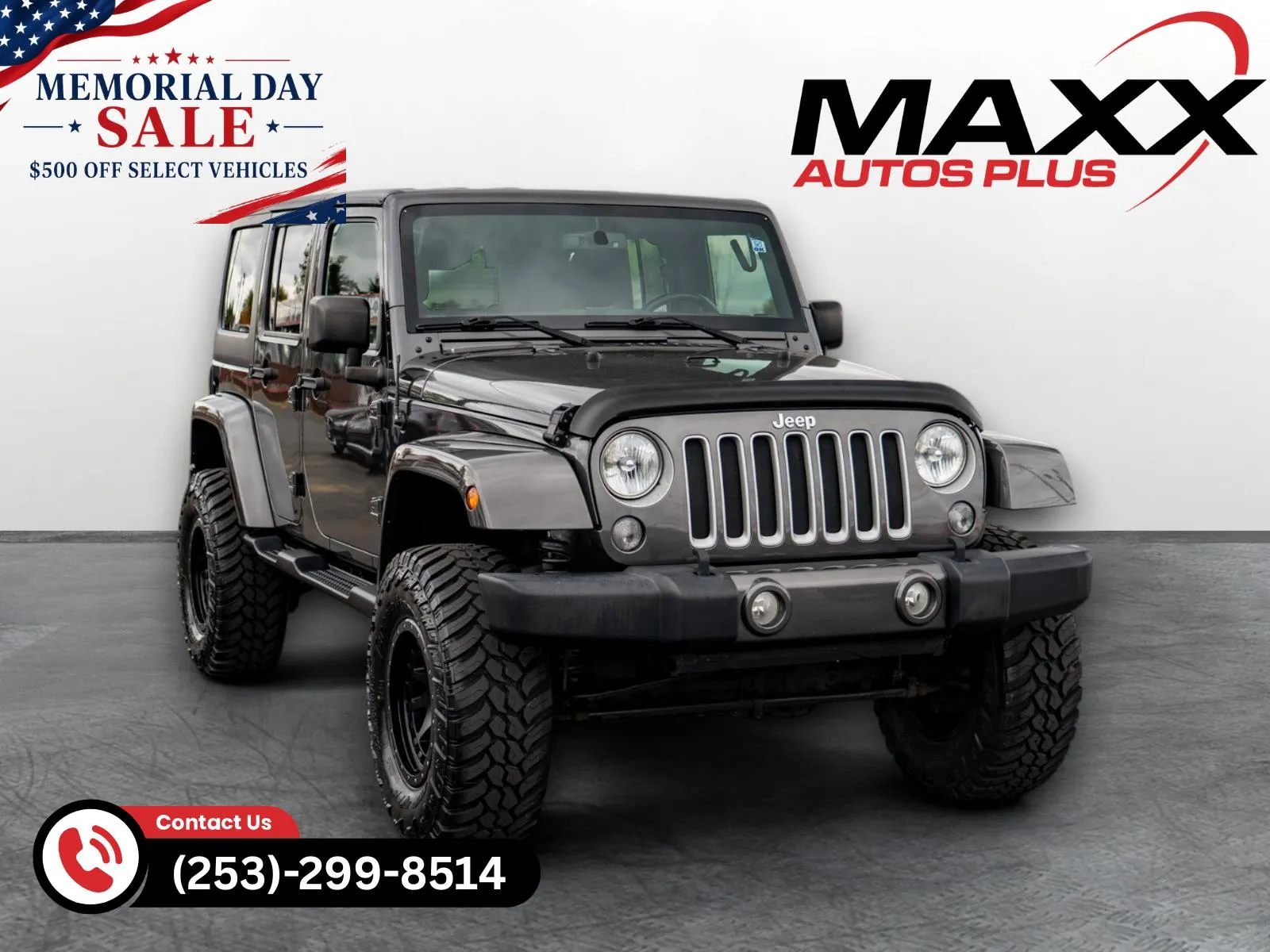 Gray 2018 Jeep Wrangler JK Unlimited Sahara for sale in Puyallup, WA