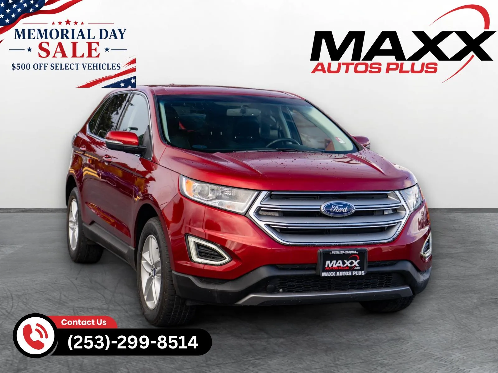 Red 2018 Ford Edge SEL for sale in Puyallup, WA