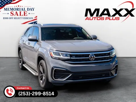 Gray 2021 Volkswagen Atlas Cross Sport 3.6L V6 SE w/Technology R-Line for sale in Puyallup, WA