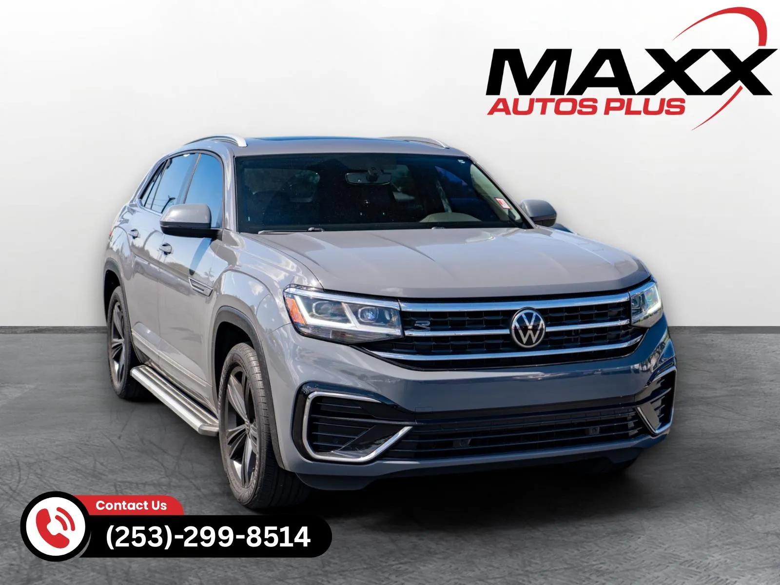 Gray 2021 Volkswagen Atlas Cross Sport 3.6L V6 SE w/Technology R-Line for sale in Puyallup, WA