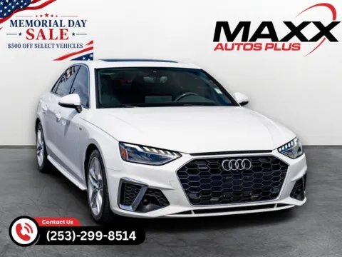 White 2023 Audi A4 Sedan S line Premium Plus for sale in Puyallup, WA