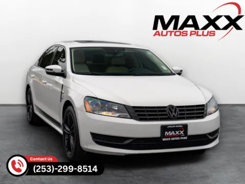 White 2014 Volkswagen Passat TDI SE w/Sunroof for sale in Puyallup, WA