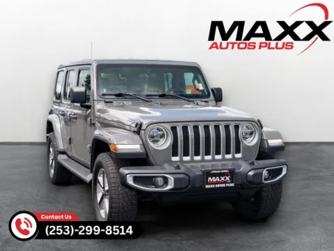 Gray 2020 Jeep Wrangler Unlimited Sahara for sale in Puyallup, WA
