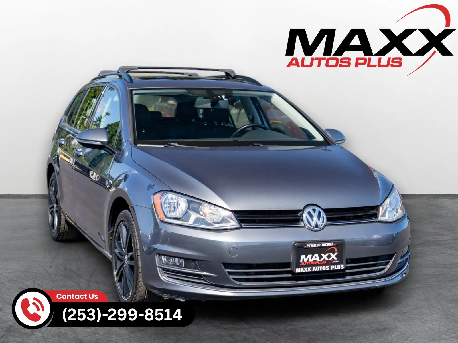 Gray 2015 Volkswagen Golf SportWagen TDI SE for sale in Puyallup, WA