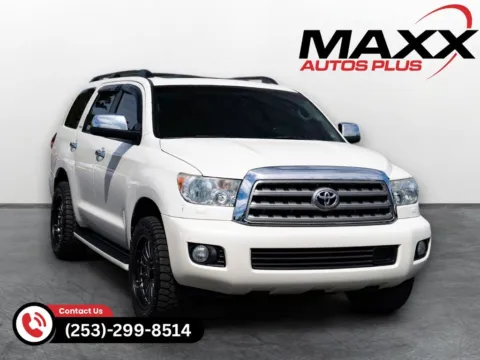 White 2014 Toyota Sequoia Platinum for sale in Puyallup, WA
