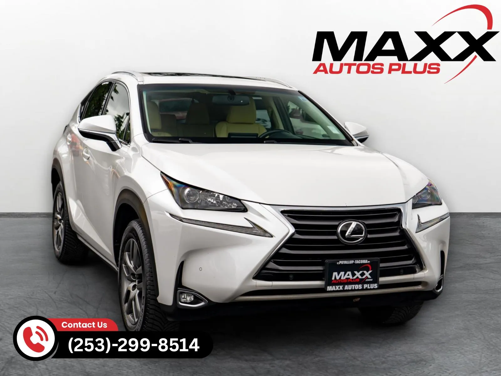 White 2015 Lexus NX 200t F Sport for sale in Puyallup, WA