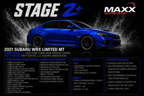 Another view of 2021 Subaru WRX Limited for sale in Puyallup, WA at Maxx Autos Plus Puyallup