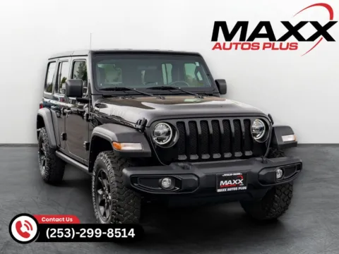 Black 2022 Jeep Wrangler Unlimited Willys for sale in Puyallup, WA