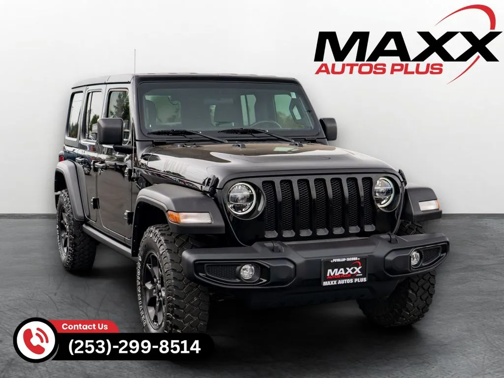 Black 2022 Jeep Wrangler Unlimited Willys for sale in Puyallup, WA