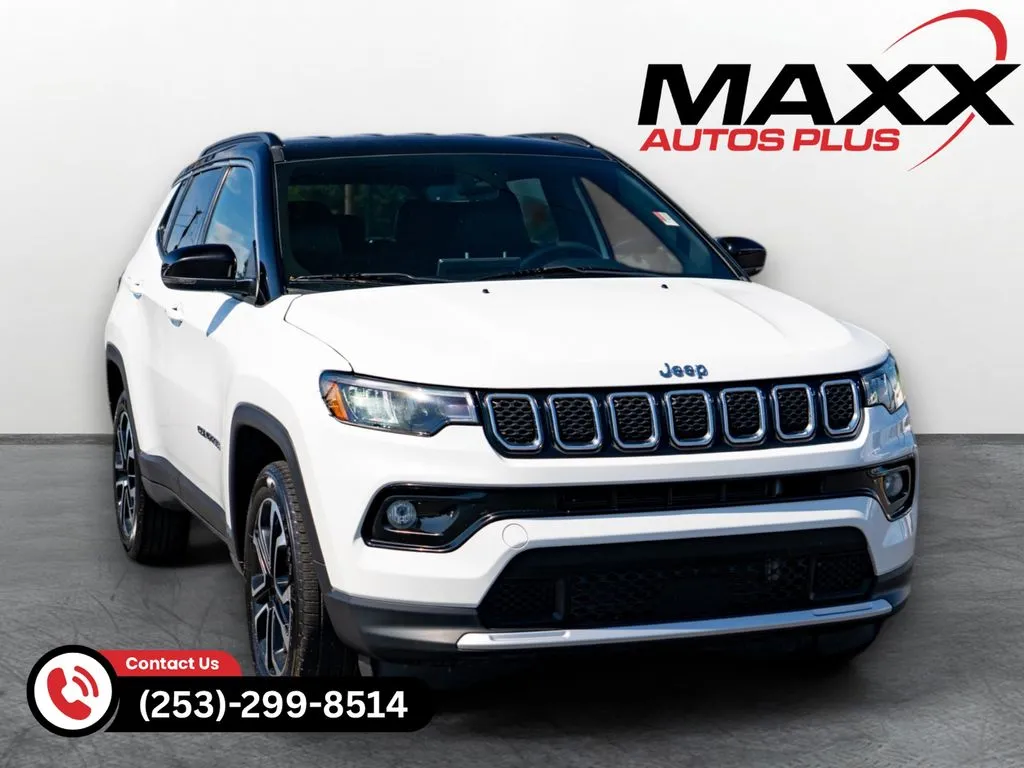 White 2024 Jeep Compass Limited for sale in Puyallup, WA