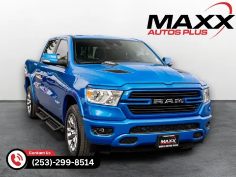 Blue 2022 Ram 1500 Laramie for sale in Puyallup, WA