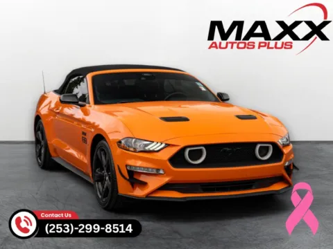 Orange 2021 Ford Mustang EcoBoost Premium for sale in Puyallup, WA