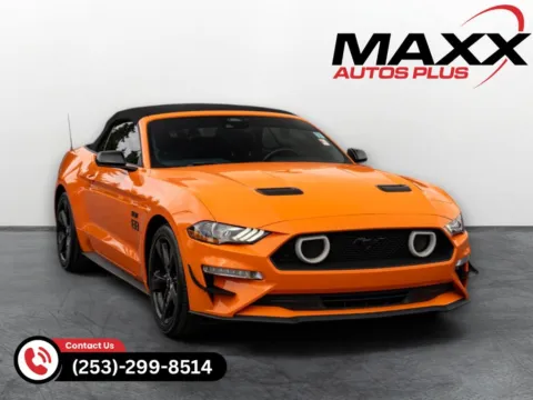 Orange 2021 Ford Mustang EcoBoost Premium for sale in Puyallup, WA