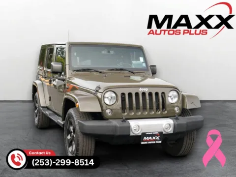 Green 2015 Jeep Wrangler Unlimited Sahara for sale in Puyallup, WA