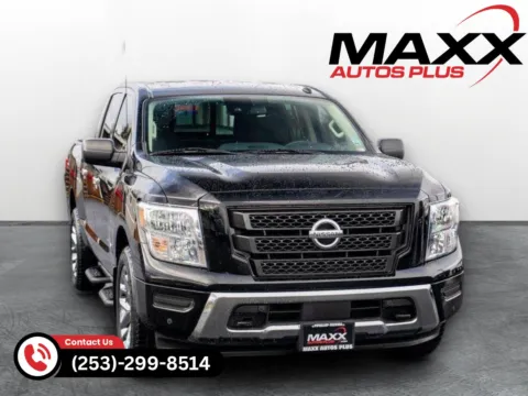 Black 2021 Nissan Titan Crew Cab SV Pickup 4D 5 1/2 ft for sale in Puyallup, WA