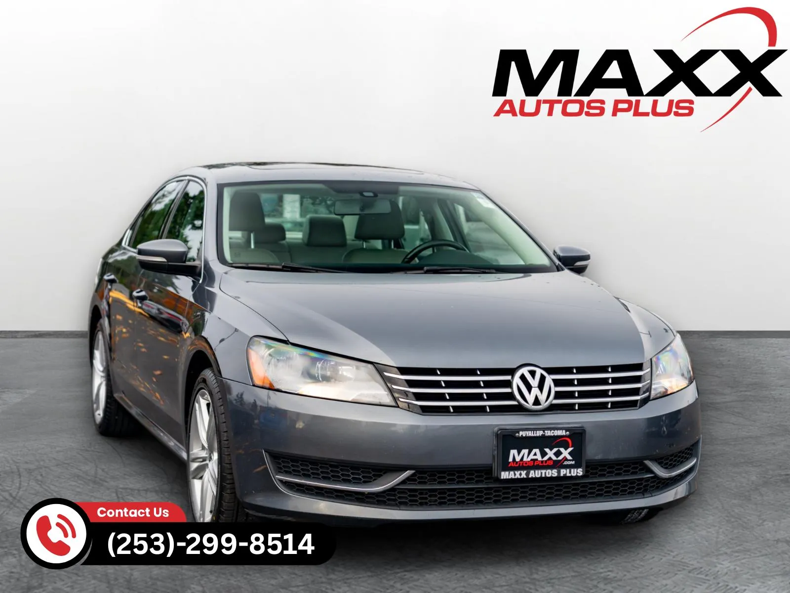 Black 2015 Volkswagen Passat 2.0L TDI SE w/Sunroof for sale in Puyallup, WA