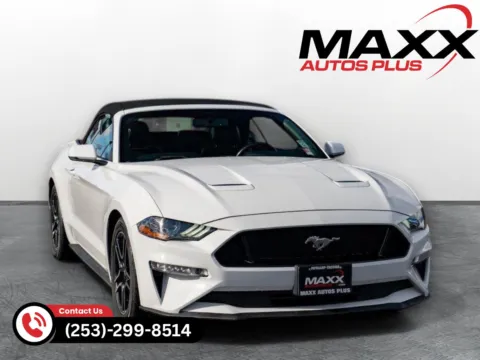 White 2019 Ford Mustang EcoBoost Premium for sale in Puyallup, WA