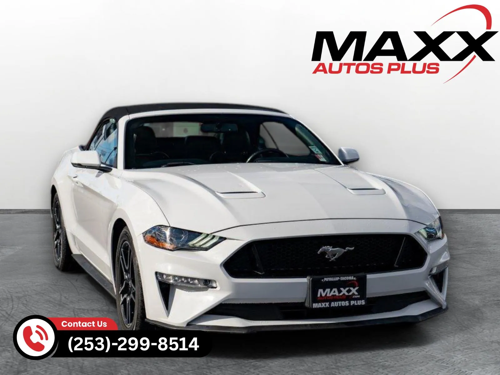 White 2019 Ford Mustang EcoBoost Premium for sale in Puyallup, WA