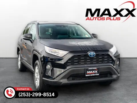 Black 2020 Toyota RAV4 Hybrid XLE for sale in Puyallup, WA
