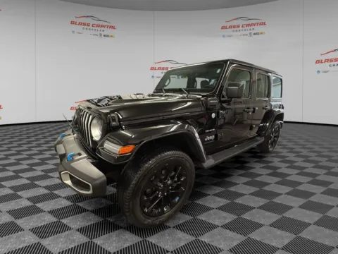 Another view of 2023 Jeep Wrangler Sahara 4xe for sale in Dunkirk, IN at Glass Capital Chrysler Dodge Jeep RAM