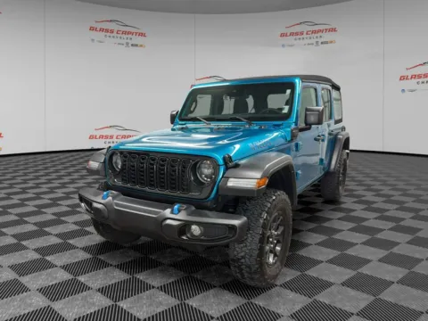 Another view of 2024 Jeep Wrangler Willys 4xe for sale in Dunkirk, IN at Glass Capital Chrysler Dodge Jeep RAM
