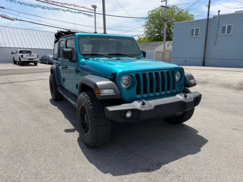 Blue 2020 Jeep Wrangler Unlimited Sport S for sale in Dunkirk, IN