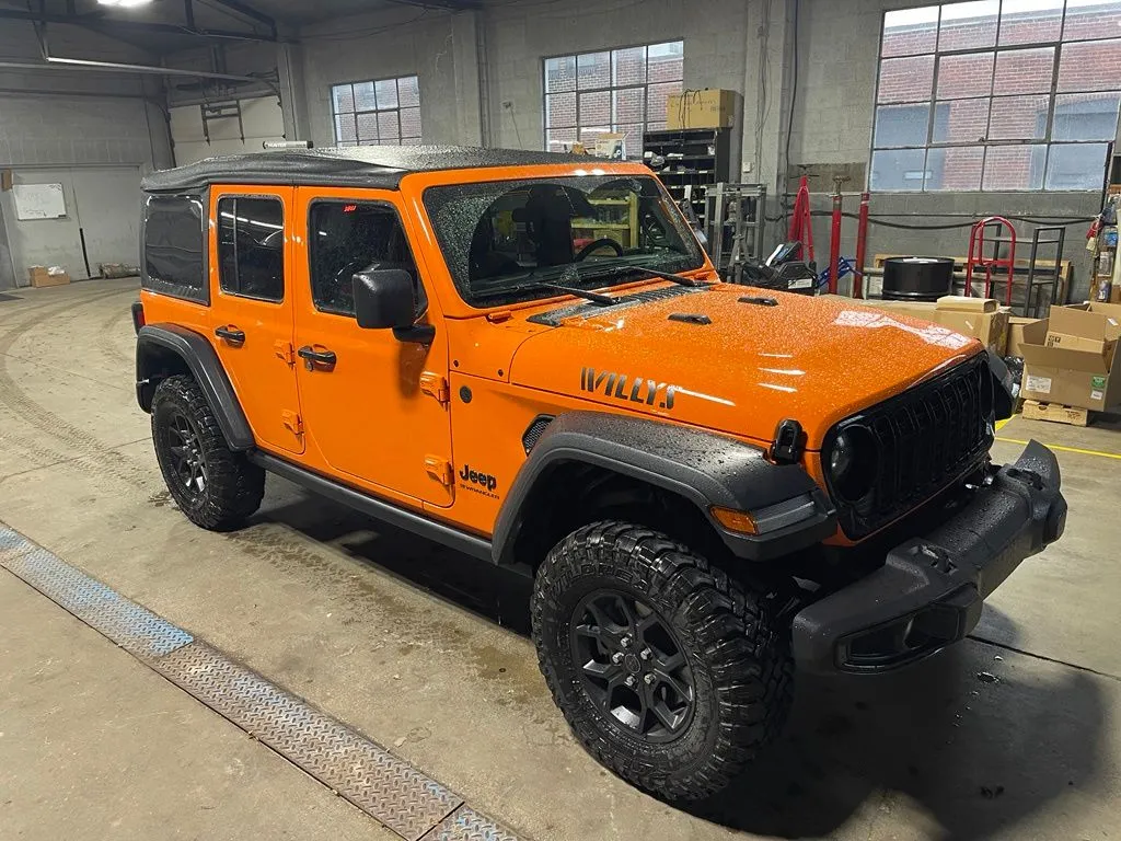 Orange 2025 Jeep Wrangler Willys for sale in Dunkirk, IN