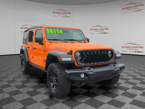 Orange 2025 Jeep Wrangler Willys for sale in Dunkirk, IN