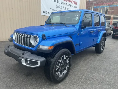 Blue 2025 Jeep Wrangler Sahara for sale in Dunkirk, IN