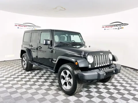 Black 2017 Jeep Wrangler Unlimited Sahara for sale in Saint Marys, OH