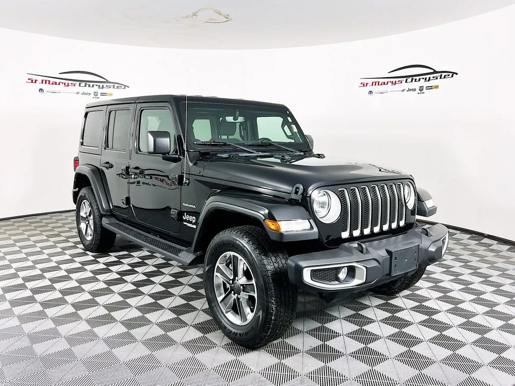 Black 2022 Jeep Wrangler Unlimited Sahara for sale in Saint Marys, OH